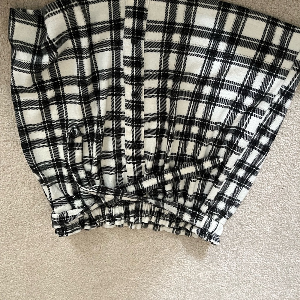 Altar'd State Black and White Plaid Skirt
